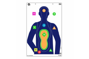 Image of EZ-Aim Fun Shot Commander Paper Shooting Targets, 23inW x 35inH, 3-Pack, Multi, 15654