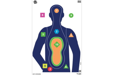 Image of EZ-Aim Fun Shot Commander Paper Shooting Targets, 23inW x 35inH, 3-Pack, Multi, 15654