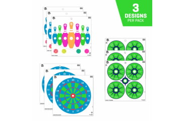 Image of EZ-Aim Fun Triggering More Fun Paper Shooting Targets, 12inW x 12inH, 9-Pack, Multi, 15640