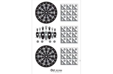 Image of EZ-Aim Handgun Games Shooting Target &amp; Backer, Corrugated, 23x 35,in White, 15736