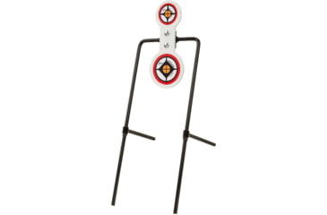 Image of EZ-Aim Hardrock AR500 Round Spinner Targets and Stand, Rimfire Rounds, Centerfire Pistols, White/Red/Black, 7.375W x 21.75H, 15344