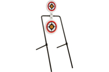 Image of EZ-Aim Hardrock AR500 Round Spinner Targets &amp; Stand, Rimfire Rounds &amp; Centerfire Pistols, 7.375W x 23H, White/Red/Black, White/Red/Black, 7.375W x 23H, 15366
