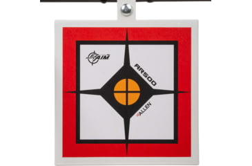 Image of EZ-Aim Hardrock AR500 Square Spinner Target &amp; Stand, Rimfire Rounds &amp; Centerfire Pistol, White/Red/Black, 9.5W x 20H, 15367