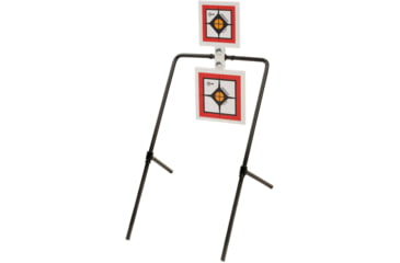 Image of EZ-Aim Hardrock AR500 Square Spinner Targets &amp; Stand, Rimfire Rounds &amp; Centerfire Pistols, White/Red/Black, 9.5W x 22.75H, 15365
