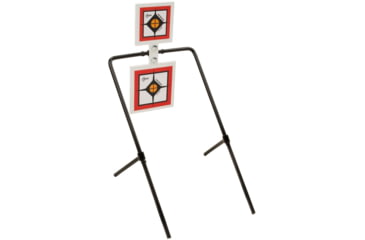 Image of EZ-Aim Hardrock AR500 Square Spinner Targets &amp; Stand, Rimfire Rounds &amp; Centerfire Pistols, White/Red/Black, 9.5W x 22.75H, 15365