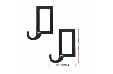 Image of EZ-Aim Horizontal Steel Gong Shooting Target Hanging Hook, 2-Pack, Black, 15571
