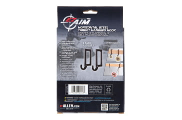 Image of EZ-Aim Horizontal Steel Gong Shooting Target Hanging Hook, 2-Pack, Black, 15571