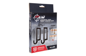 Image of EZ-Aim Horizontal Steel Gong Shooting Target Hanging Hook, 2-Pack, Black, 15571