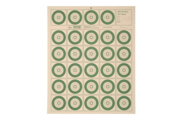 Image of EZ-Aim IBS Rimfire Paper Shooting Targets, 50-Yard Range, 14x17in, 25-Pack, Green/White, 15582