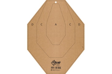 Image of EZ-Aim IPSC CL USPSA Full Size Corrugated Silhouette Paper Shooting Target, 14x 22,in Tan, 15685