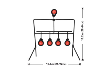 Image of EZ-Aim Metal Resetting Target Set For Plinking, Black, 15285