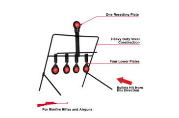 Image of EZ-Aim Metal Resetting Target Set For Plinking, Black, 15285