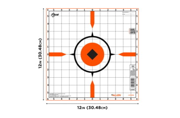 Image of EZ-Aim Rigid Paper Shooting Targets, Sight-In Grid, 10-Targets Per Pack, Orange/White, 15576