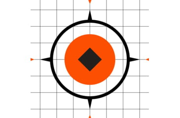 Image of EZ-Aim Rigid Paper Shooting Targets, Sight-In Grid, 10-Targets Per Pack, Orange/White, 15576