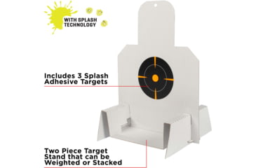 Image of EZ-Aim Silhouette Splash Shooting Kit &amp; Target Stand, 6in Square Adhesive Targets, Black/Orange, 13.5W x 17.5H, 15379