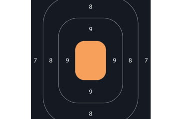 Image of EZ-Aim Splash Reactive Adhesive Paper Shooting Targets, Handgun Trainer, 12.5inW x 18.25inH, 5-Targets Per Pack, Black/Orange, 15501