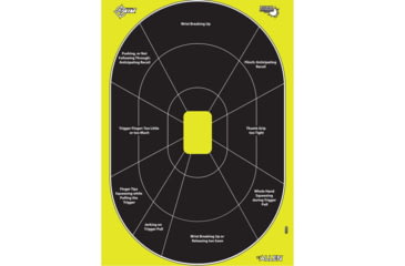 Image of EZ-Aim Splash Reactive Paper Shooting Targets, Handgun Trainer, Peel Away Target Pad, 12.5inW x 18.25inH, 30-Pack, Black/Chartreuse, 15220-30