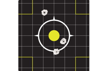 Image of EZ-Aim Splash Reactive Paper Shooting Targets, Sight-In Grid, Peel Away Target Pad, 12.5in Square, 30-Pack, Black/Chartreuse, 15211-30
