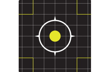 Image of EZ-Aim Splash Reactive Paper Shooting Targets, Sight-In Grid, Peel Away Target Pad, 12.5in Square, 30-Pack, Black/Chartreuse, 15211-30