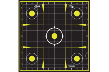 Image of EZ-Aim Splash Reactive Paper Shooting Targets, Sight-In Grid, Peel Away Target Pad, 12.5in Square, 30-Pack, Black/Chartreuse, 15211-30