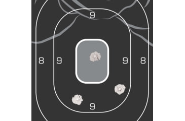 Image of EZ-Aim Splash Reactive Paper Shooting Targets, Silhouette, 12.5inW x 18.25inH, 100-Pack, Black/Gray, 15307
