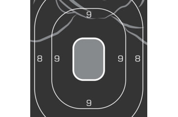 Image of EZ-Aim Splash Reactive Paper Shooting Targets, Silhouette, 12.5inW x 18.25inH, 100-Pack, Black/Gray, 15307