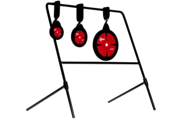 Image of EZ-Aim Triple Deflector Spinner Target System, Rimfire .22 Caliber &amp; Air Guns, Black/Red, 10.75W x 12.5H, 15403