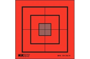 Image of EZ2C Targets Style 19 Mini Targets,Black Ink on Red,3.5x3.5in,Pack of 25 EZ2CM19