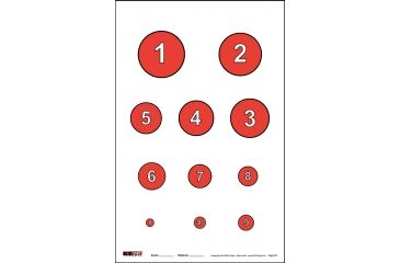 Image of EZ2C Targets Style 20 Targets,Red and Black Ink,11x17in,Pack of 25 EZ2C020