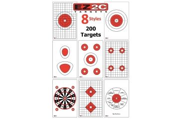 Image of EZ2C Targets 200 8 Style Targets,Red and Black Ink,11x17in EZP03