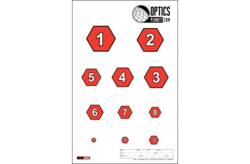 Image of EZ2C Targets Style H20, Orange and Black Ink on High Quality White Paper, 25 Pack, EZ2CSH20