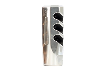 Image of Watchtower Firearms Flat Faced Compensator Muzzle Brake, 5.56 Cal, 1/2x28, PVD Coated, Silver, CMB-556-FS
