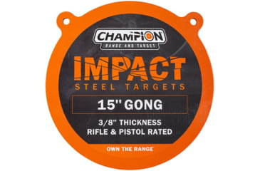 Image of Champion Traps and Targets Impact Steel Gong Target - Rigle Rated, 15in, 44913C