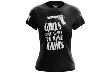 Image of We the People Holsters Girls Just Want To Have Guns Womens Short Sleeve Shirt EA0800BB, 6549657911394
