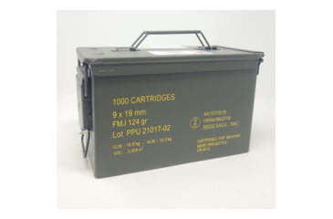 Image of PPU PPRM9M Rangemaster 9x19mm 124 Gr Full Metal Jacket FMJ 1000 Bx
