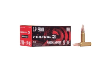 Image of Federal American Eagle Rifle Ammo 5.7x28mm FN 40 gr FMJ 1655 fps 500/ct 09B0B612, FAAE5728AC