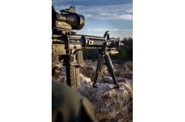 Image of FAB Defense 2nd Gen Bipod-Foregrip with Built-in Tactical Light, Black, FX-TPODG2SLB