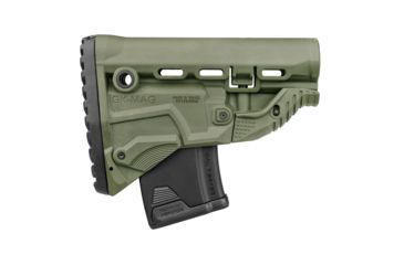 Image of FAB Defense AK-47 Survival Buttstock W/Built-in Magazine Carrier, GK-MAG, OD Green, FX-GKMAGG