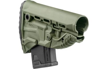 Image of FAB Defense AK-47 Survival Buttstock W/Built-in Magazine Carrier, GK-MAG, OD Green, FX-GKMAGG