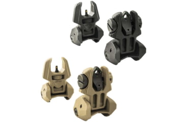 Image of FAB Defense FRBS Self-Illuminated Flip Up Sights Set w/ Meprolight Tritium, Black, Desert