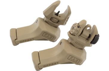 Image of FAB Defense Top Mounted Deployable Front and Rear Sight for Left Hand, Flat Dark Earth, fx-frbsoslht