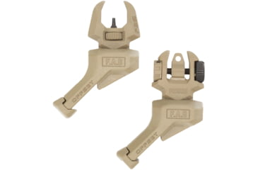 Image of FAB Defense Top Mounted Deployable Front and Rear Sight for Left Hand, Flat Dark Earth, fx-frbsoslht