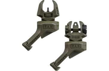 Image of FAB Defense Top Mounted Deployable Front and Rear Sight for Left Hand, OD Green, fx-frbsoslhg