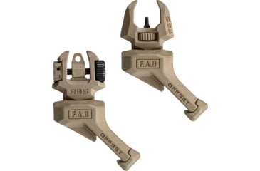 Image of FAB Defense Top Mounted Deployable Front and Rear Sight for Right Hand, Flat Dark Earth, fx-frbsost