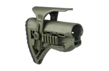 Image of FAB Defense GLSHOCKCP Recoil-Reducing M4/M16 Buttstock, w/Cheek Rest, OD Green, FX-GLSHOCKCPG