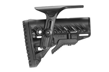 Image of FAB Defense AR-15/M4 Stock With Adjustable Cheek Riser Battery Storage And Rubber Buttpad, Black, FX-GLR16CP