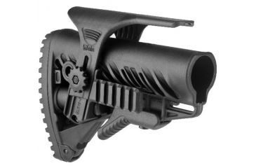 Image of FAB Defense GLR16 with a GCP Cheek Riser and GPCP Picatinny Rail Adaptor, Black, FX-GLR16PCP
