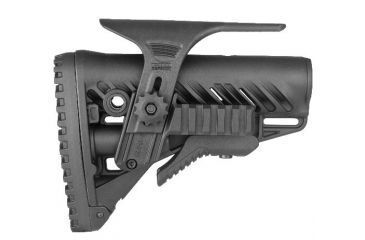 Image of FAB Defense GLR16 with a GCP Cheek Riser and GPCP Picatinny Rail Adaptor, Black, FX-GLR16PCP