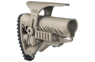 Image of FAB Defense GLR16 with a GCP Cheek Riser and GPCP Picatinny Rail Adaptor, Flat Dark Earth, FX-GLR16PCPT