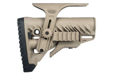 Image of FAB Defense GLR16 with a GCP Cheek Riser and GPCP Picatinny Rail Adaptor, Flat Dark Earth, FX-GLR16PCPT